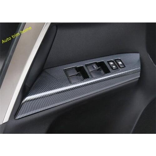 Lapetus Inner Door Armrest Window Lift Button Panel Cover Trim 4 Piece For Toyota RAV4 RAV 4 2016 2017 2018 ABS Auto Accessories