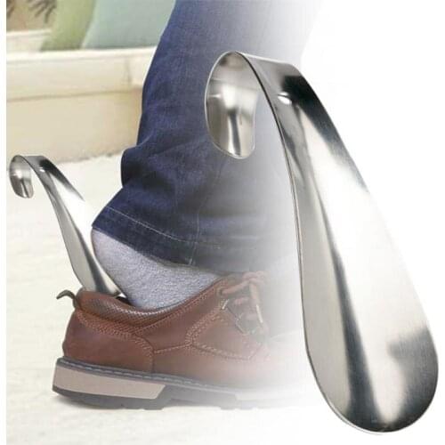 1Pcs Professional Stainless Steel Shoe Lifter 14.5cm Shoehorn Shoes Accessories Metal Shoe Horn Spoon Novel Household Hand Tools