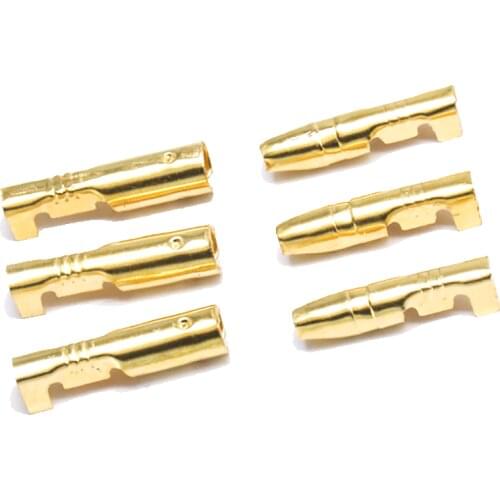 100 pieces of bullet4.0mm female terminal and male terminal connector gold brass wire connector and automotive insulation sleeve