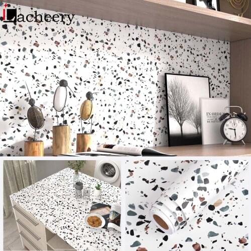 Modern Living Room Table Waterproof Granite Stickers Bathroom Tiles Marble Wall Sticker Self-adhesive Wallpaper Decal Room Decor