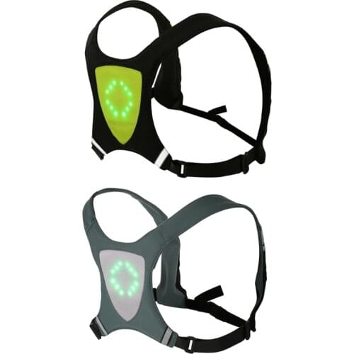 Lightweight Reflective LED Signal Light Luminous Vest Wireless Remote Control Turn Signal Outdoor Sport Safety Decorations