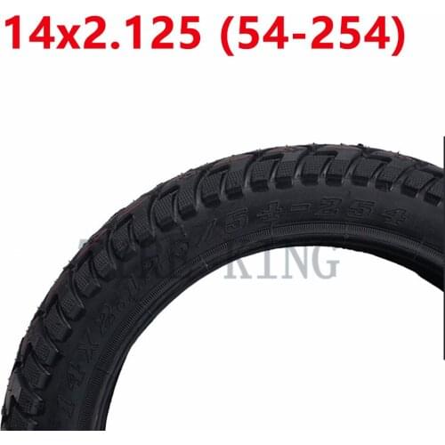High Quality Electric Vehicle Tires 14x2.125 (54-254) Inner Tube Outer Tire for Electric Motorcycle Tricycles Wheel Tire Parts
