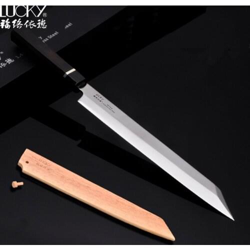 Japanese Sushi Knife German 1.4116 Stainless Steel Filleting Kiritsuke Sashimi Kitchen Knife Cooking Tool with Scabbard 5G