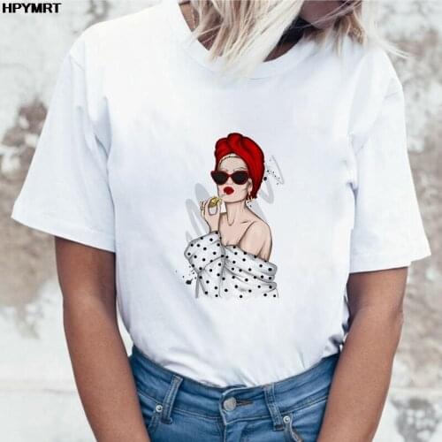 Women T-shirt Fashion Casual 90s Sexy Beauty Print Tee Womens Tshirt for Female Shirt Clothes Top Graphics Short sleeve T-shirt