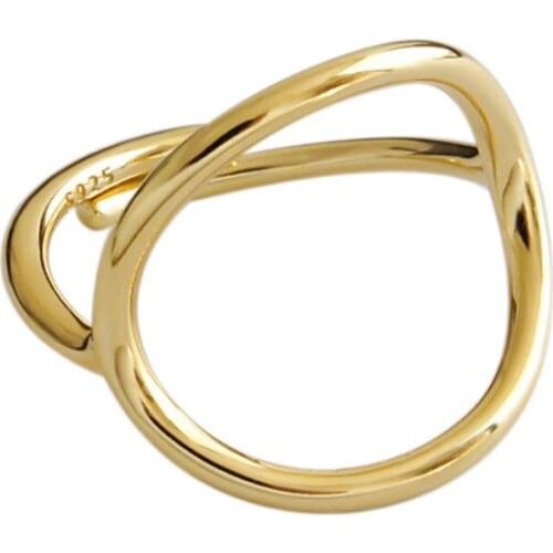 ZEMIOR S925 Sterling Silver Ring Creative Vintage Design Niche Geometric Hollow Ring For Women Fashion Jewelry Gift Best Selling