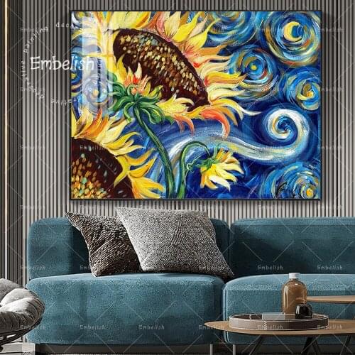1 Pieces Modern Home Decor Pictures For Living Room Still Life Sunflowers Van Gogh Canvas Oil Painting Wall Art Posters