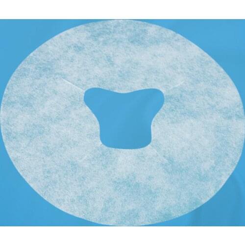 100Pcs Disposable Bed Massage Round Non-woven Fabric Face Pad Spa Hole Cover