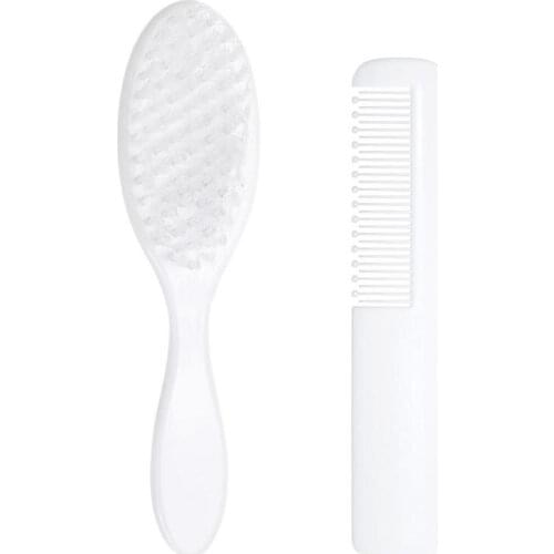 2pcs/Set Newborn Baby Hair Comb+Brush Soft Infant Head Massager Hair Care