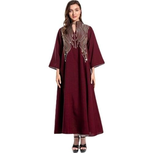African Dresses for Women Summer 2021 New African Women Long Sleeve Solid Color Long Dress African Clothes Women