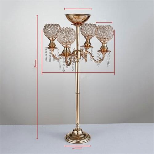 Acrylic hanging centerpiece / flower stands chandeliers for wedding stage walkway / aisle pillar