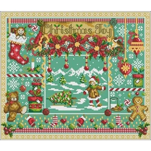 Fragrant Christmas patterns counted 11CT 14CT DIY Cross Stitch Sets wholesale Cross-stitch Kits Embroidery Needlework