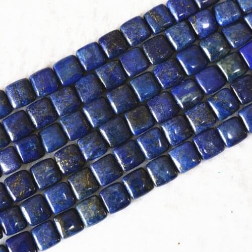 Natural Lapis lazuli stone 12mm 14mm square shape loose Beads 15 inches B596