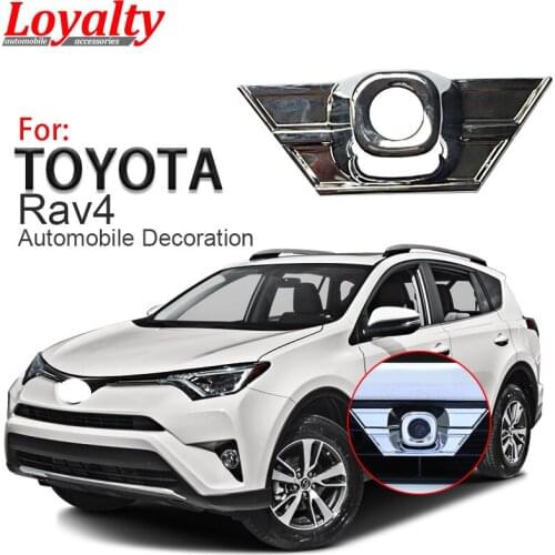 Loyalty for TOYOTA RAV4 2016 2017 Front Radar Head Camera Frame Decoration Cover Trim ABS Chrome Car Styling Auto Accessories