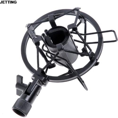 Black Mic Microphone Shock Mount Clip Holder Stand Radio Studio Sound Recording Bracket Drop Shipping