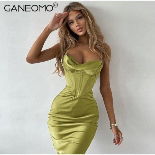 Летние платья миди GANEOMO China At AliExpress