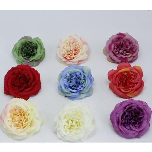 2pcs/lots Artificial Peony Flower Heads for Weding Decoration DIY Wreath Gift Box Scrapbooking Fake Flowers flores artificiales