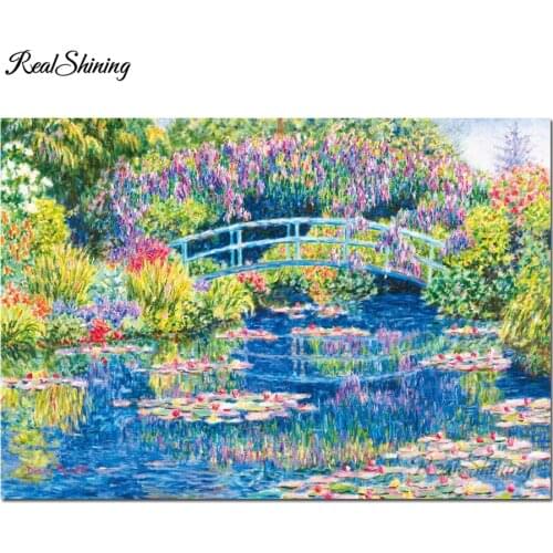 Claude Monet Water Lilies nature Full Square Round 5D DIY Diamond Painting needlework Diamond Embroidery Cross Stitch kits F141