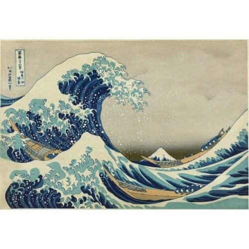 Custom Painting Wall Art Canvas Print The Great Wave off Kanagawa Painting on Canvas For Living Room Decoration