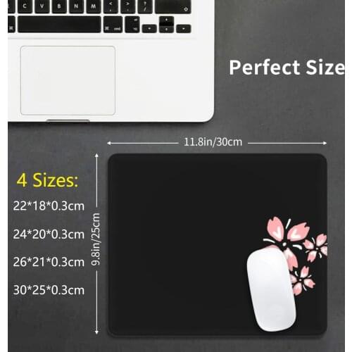 Cherry Blossom Beanie Mouse Pad 762 Beanie Safety Mouth Black Cherry Blossom Sakura Japan