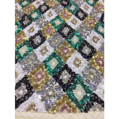 2021 Latest French Nigerian Laces Fabric High Quality Tulle African Laces Fabric With Sequins For Wedding Dress T31311