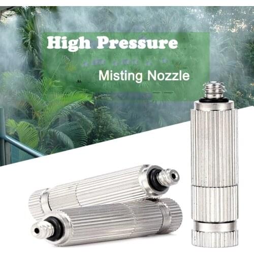 Ofrice 0.1-0.5mm Nickeled Brass Nozzles with Filter Adjustable High Pressure Misting Garden Nozzle For Misting Cooling System