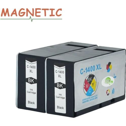 Printer Magnetic Compatible Ink Cartridges for PGI 1400 MAXIFY MB2340 MB2040 MB2140 MB2740 Printers PGI-1400 pgi1400 XL BK Black