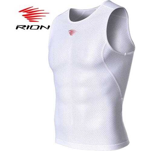 RION Mens Tank Top Sleeveless Vest Breathable Quick Dry Sweat Cycling Active Tops Fitness Gym Summer Male Shirts