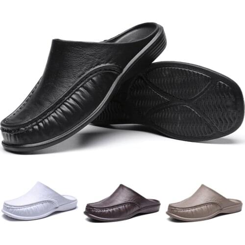 Size 40-47 Outdoor Slippers Male Spring Summer Fashion Casual Walking Beach Jelly Shoes Indoor Daily Sandal Home Men Slipers New
