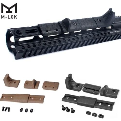Tactical Airsoft M-LOK Hand-Stop Kit Low-Profile handle with rail cover equipment For Mlok Rail Hunting Rifle Acessories