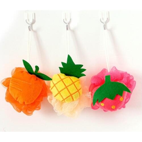 Nylon Fruit Shape Bath Ball Household Bathroom Showering Accessories