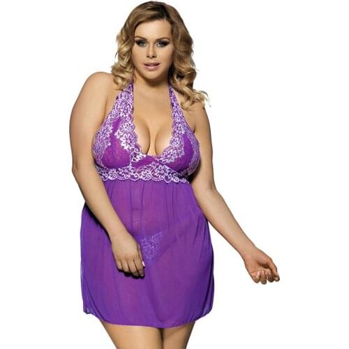 5XL Plus size intimates lingerie Women Lace set Sexy Soft Lingerie set Underwear Nightdress Nightgown Sleepwear Erotic Exotic