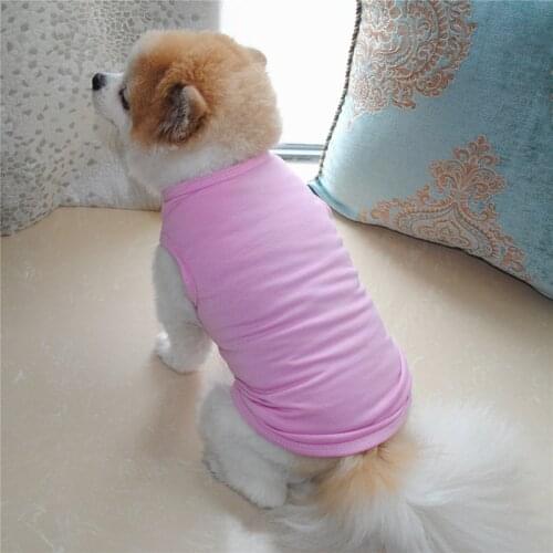 Dog Clothes Summer Sleeveless Shirt Solid Color Dog Vest for Yorkshire Chihuahua Comfortable Thin Section Shirts Pet Supplies