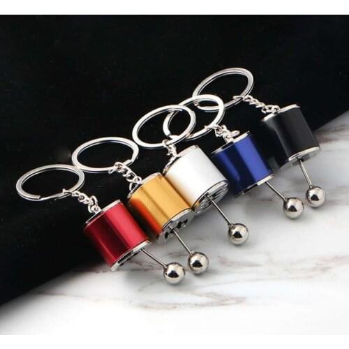 Creative Car Gearbox Gear head Keychain Manual Transmission Lever Metal Key Ring Car Refitting Metal Pendant keychain