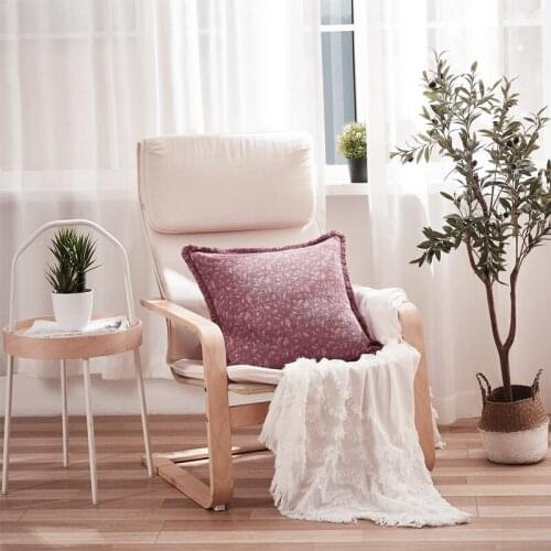 PHF Cotton Waist Pillowcase American Style Home Decoration Pillow Covers 30*50cm For Seat Office Chair Sofa Travel