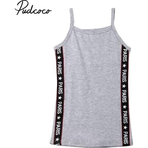 Pudcoco 2020 Kids Baby Girls Clothes Sleeveless Dresses Cotton Party Toddler Kids Children Dress Infant Beach Strap Clothing
