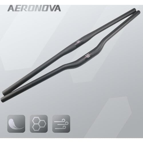 AERONOVA Bicycle Handlebar Carbon Fibre MTB Handlebars Mountain Bike 31.8 MTB Bike Parts Flat/Riser Carbon Handlebars