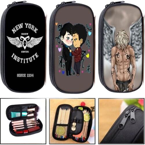 Shadowhunters / Supernatural Cosmetic Cases Pencil Bags Children School Case Stationary Bags Kids Pencil Holder School Supplies