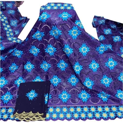 SJ Lace 2021 New arrival African Bazin riche Fabric With Stones Embroidery French Basin Riche Nigerian Material h3-24