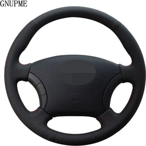 Hand-stitched Black Artificial Leather Car Steering Wheel Cover For Great Wall Haval Hover H3 H5 Wingle 3 Wingle 5