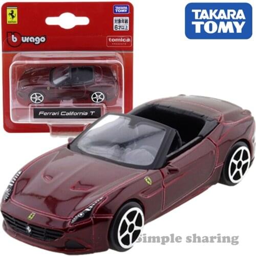 Takara Tomy Tomica Presents Burago Race & Play Series 3 Inch Ferrari California TCar Kids Toys Motor Vehicle Diecast Metal Model