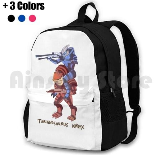 Turianosaurus Wrex Outdoor Hiking Backpack Riding Climbing Sports Bag Mass Effect Bioware Video Games Garrus Wrex T Rex