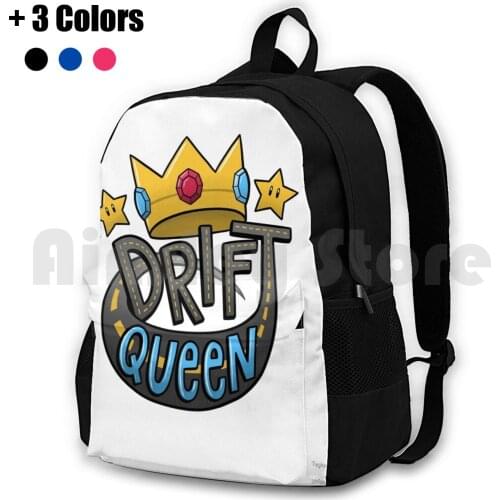 Drift Queen Outdoor Hiking Backpack Riding Climbing Sports Bag Game Gaming Geek Kart Shell Wii Switch Nintendo 3Ds Funny Random