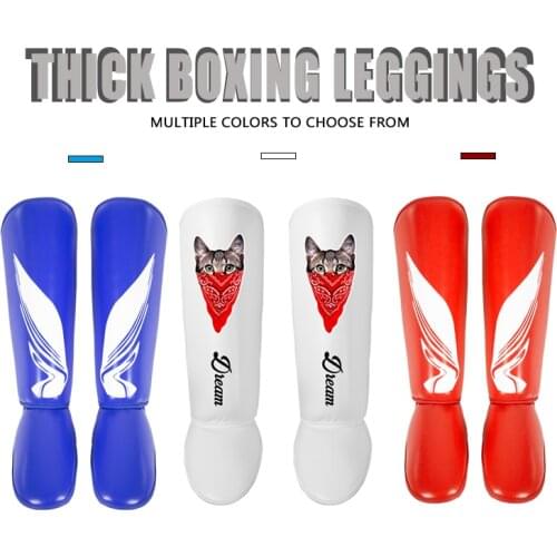 Children Caneleira Muay Thai Kickboxing Protection Karate Equipment Grant Liftback Mma Shin Guard Foot Protection Custom Map