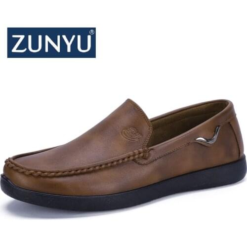 ZUNYU 2020 Casual Mens Shoes Breathable Moccasins Causal Loafers High-Quality Comfortable Soft Driving Shoes Size 38-45