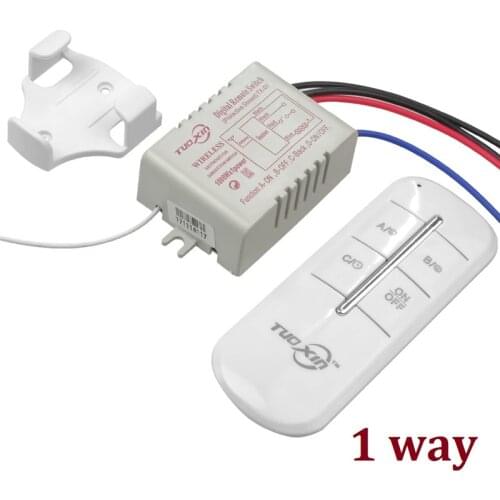 1/2/3/4 Way Channel Remote Wireless Control Switch 220V ON/OFF For Light Lamp Splitter With Digital Transmitter