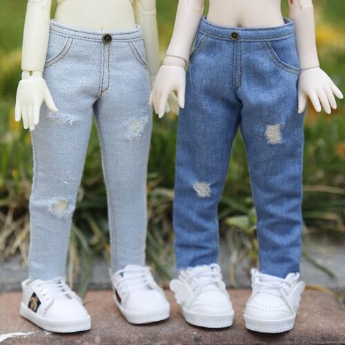 1/6bjd doll clothes fashion ripped jeans doll trousers pants for 30cm BJD, SD, DD, yosd doll clothing accessories
