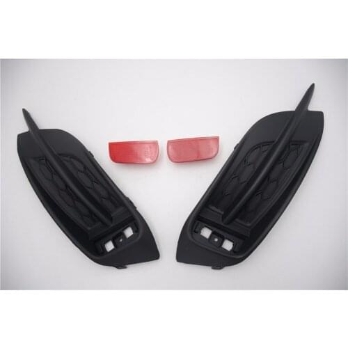 1Set Rear Bumper Grille Covers Garnish + Rear Reflectors For HONDA CIVIC SEDAN 2016-2018
