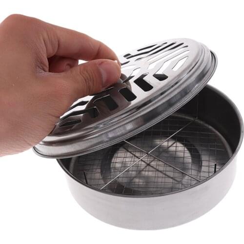 High Quality 1PCS Stainless Steel Mosquito Coil Holder with Supporting Nail Teeth and Hollow Lid Mosquito Coil Holder New