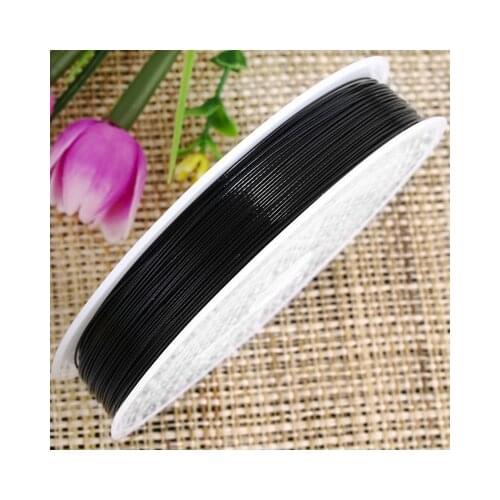 10Roll Black Jewelry Tiger Tail Beading Wire Cord 0.45mm HOT