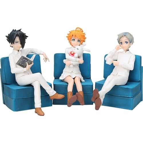 16cm Anime The Promised Neverland Figure PVC with Set Emma Norman Ray Collectible Model Decorations Doll Toys For Children